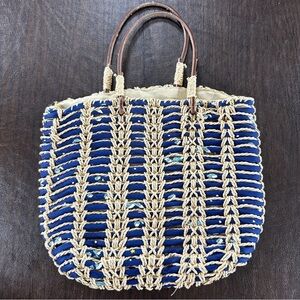 Vera Bradley Woven French Blue Tote with Handles